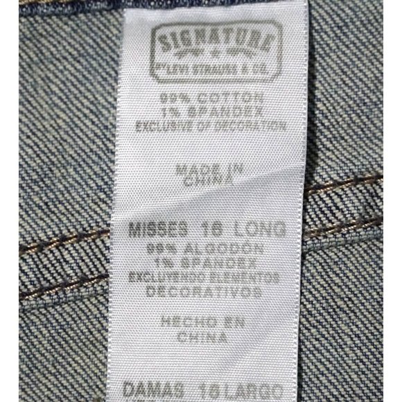 Levi Strauss Signature Jeans Misses Size 16 Long Low Rise Bootcut - Picture 8 of 9